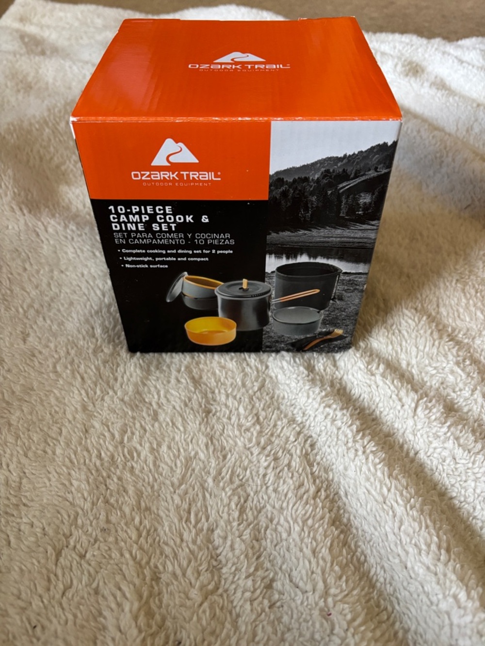 Ozark Trail Black and Orange 10-Piece Camp Cook & Dine Set